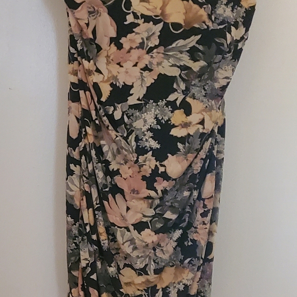Maurices Floral Maxi Dress in Black and Soft Pink - Picture 2 of 9